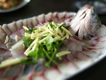 Close-up of thai savory food on plate