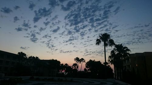 Built structure against sky at sunset