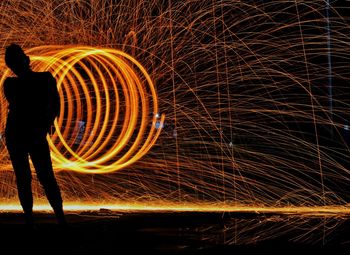 Light painting at night