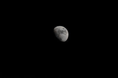 Low angle view of moon in sky