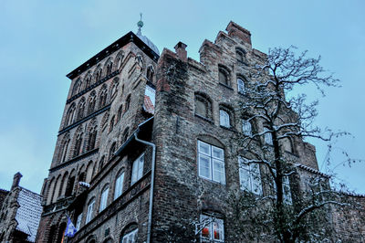 Low angle view of buildings in city