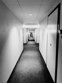 Empty corridor of building