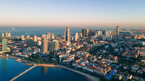 Landmarks in the western part of qingdao city