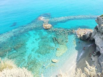 High angle view of beach