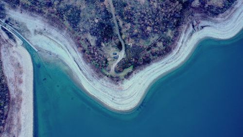 Aerial view of bay