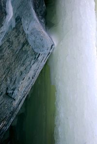 High angle view of sea shore