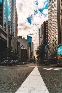 City street against sky