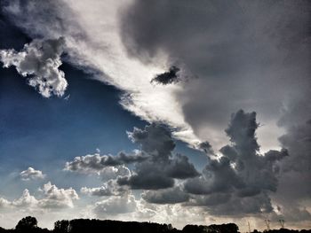 Low angle view of cloudy sky