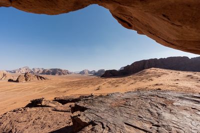 Scenic view of desert against sky