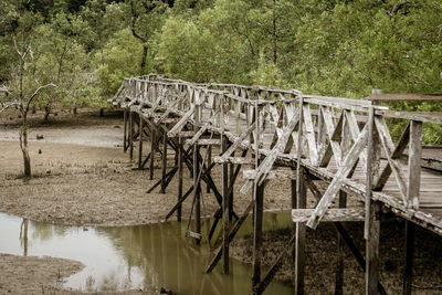 View of bridge over river