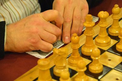 Close-up of cropped woman