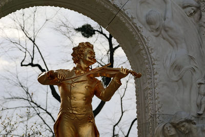 Low angle view of statue