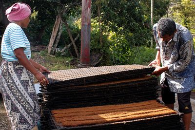 The process of making tobacco manually