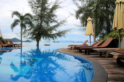 View of swimming pool against sky