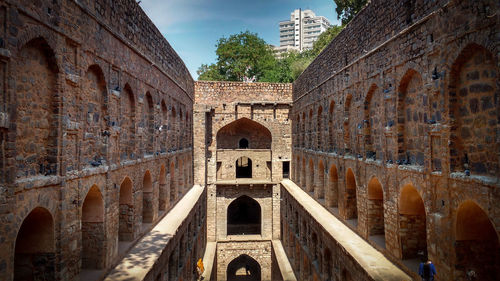 Old building against sky ,ugrasen ki baoli