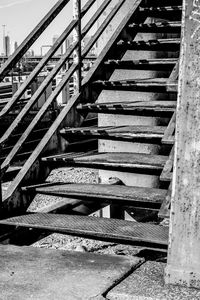 High angle view of staircase