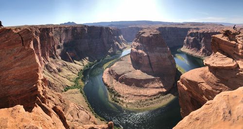 Aerial view of rock formations