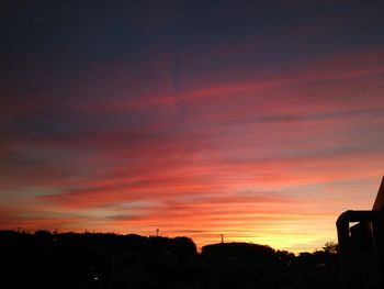 Scenic view of dramatic sky during sunset