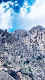 Scenic view of rocky mountains against sky