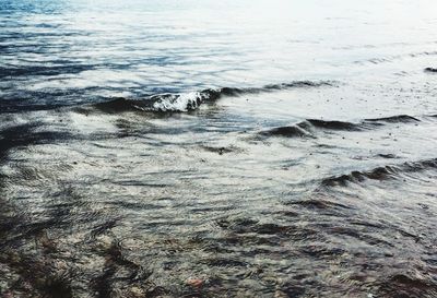 Waves rushing towards shore