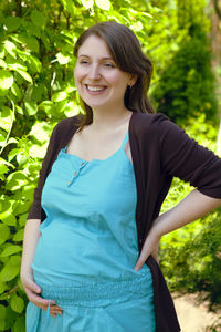 Portrait of smiling young woman