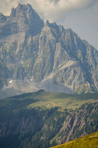 Mountain with sky in background