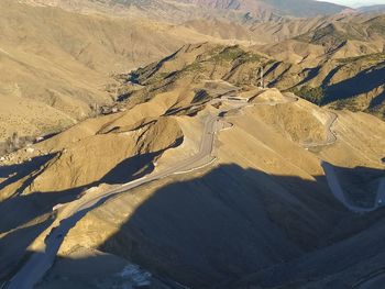 High angle view of desert