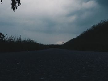 Scenic view of silhouette landscape against sky