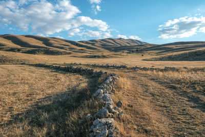 Scenic view of landscape against sky in anatolia