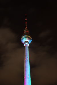 Low angle view of communications tower