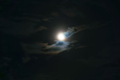 Moon in sky at night