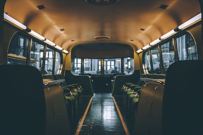 Interior of train