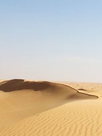 Sand dunes in a desert