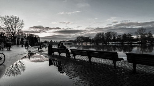 Scenic view of river against sky
