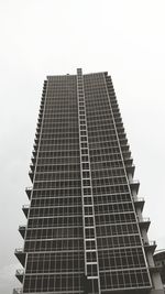 Low angle view of buildings against clear sky