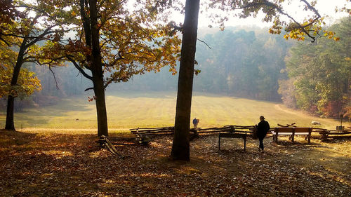 People in park during autumn