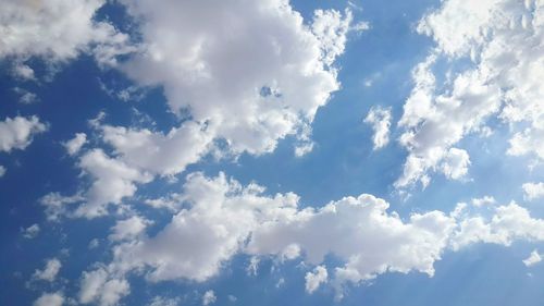 Low angle view of clouds in sky