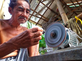 Portrait of man working