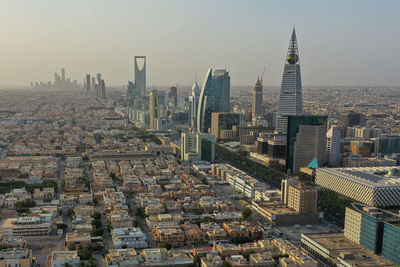 Aerial view of buildings in city