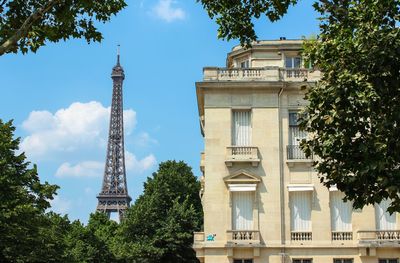 Peeking eiffel tower