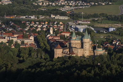 High angle view of townscape