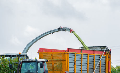 Agricultural machinery against sky