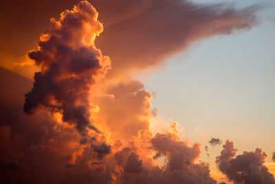 Low angle view of dramatic sky