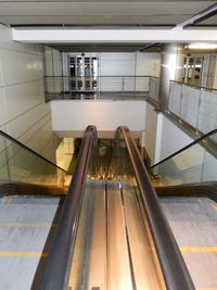 Escalator in modern building