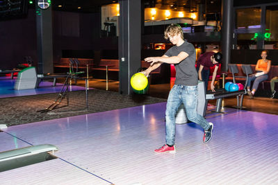 Boy playing with ball