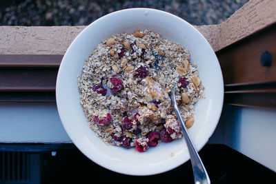 Close-up of breakfast in bowl