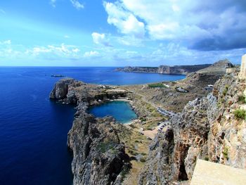 Panoramic view of sea against sky