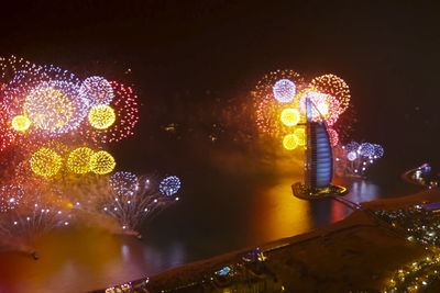 Close-up of illuminated christmas lights