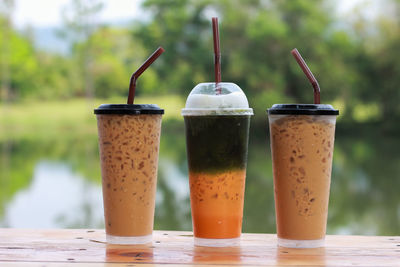 Close-up of drink on table