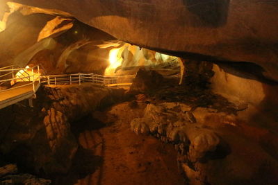 Rock formations in cave